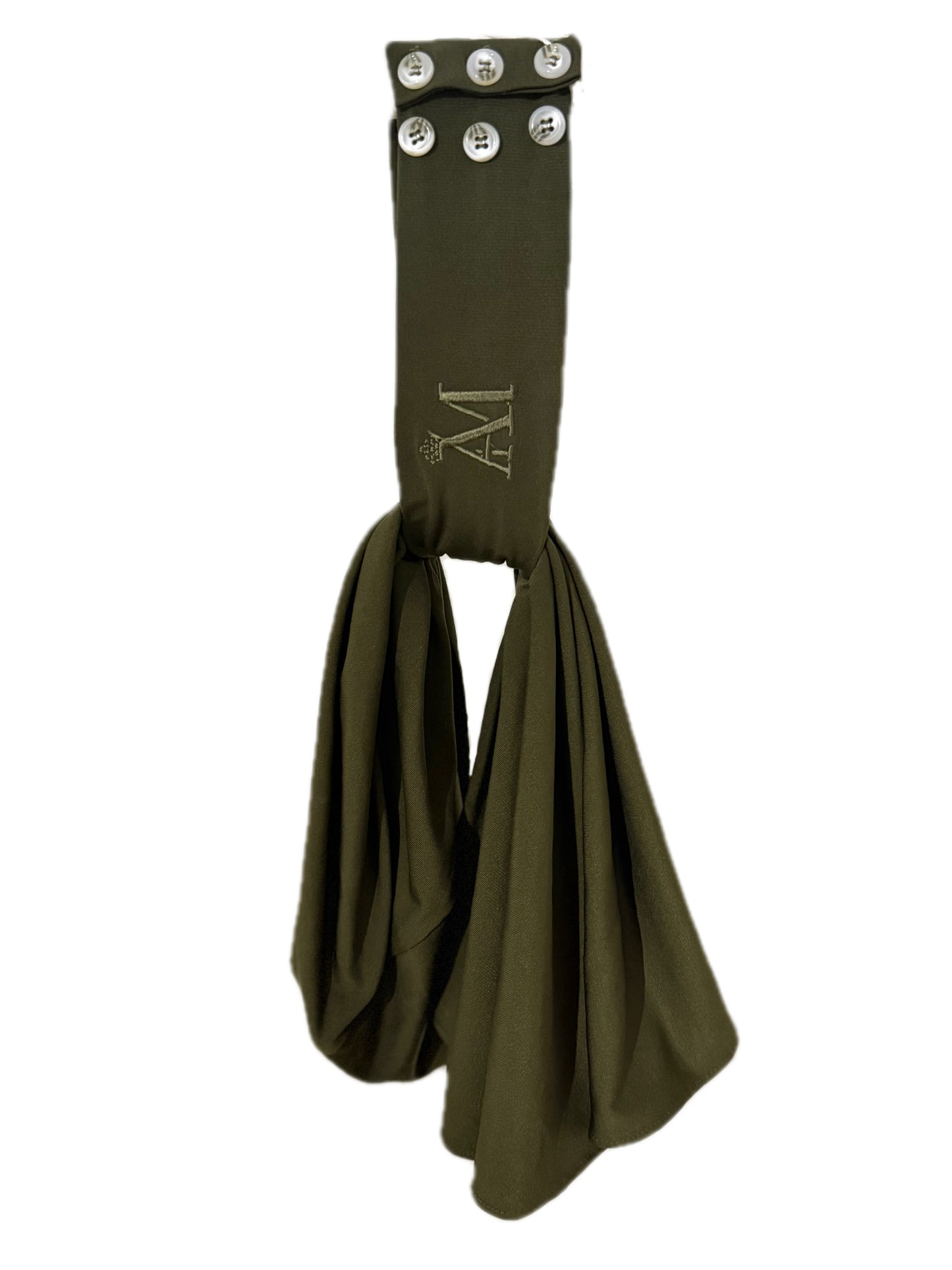INSTANT HIJAB 6 BUTTONS - OLIVE GREEN