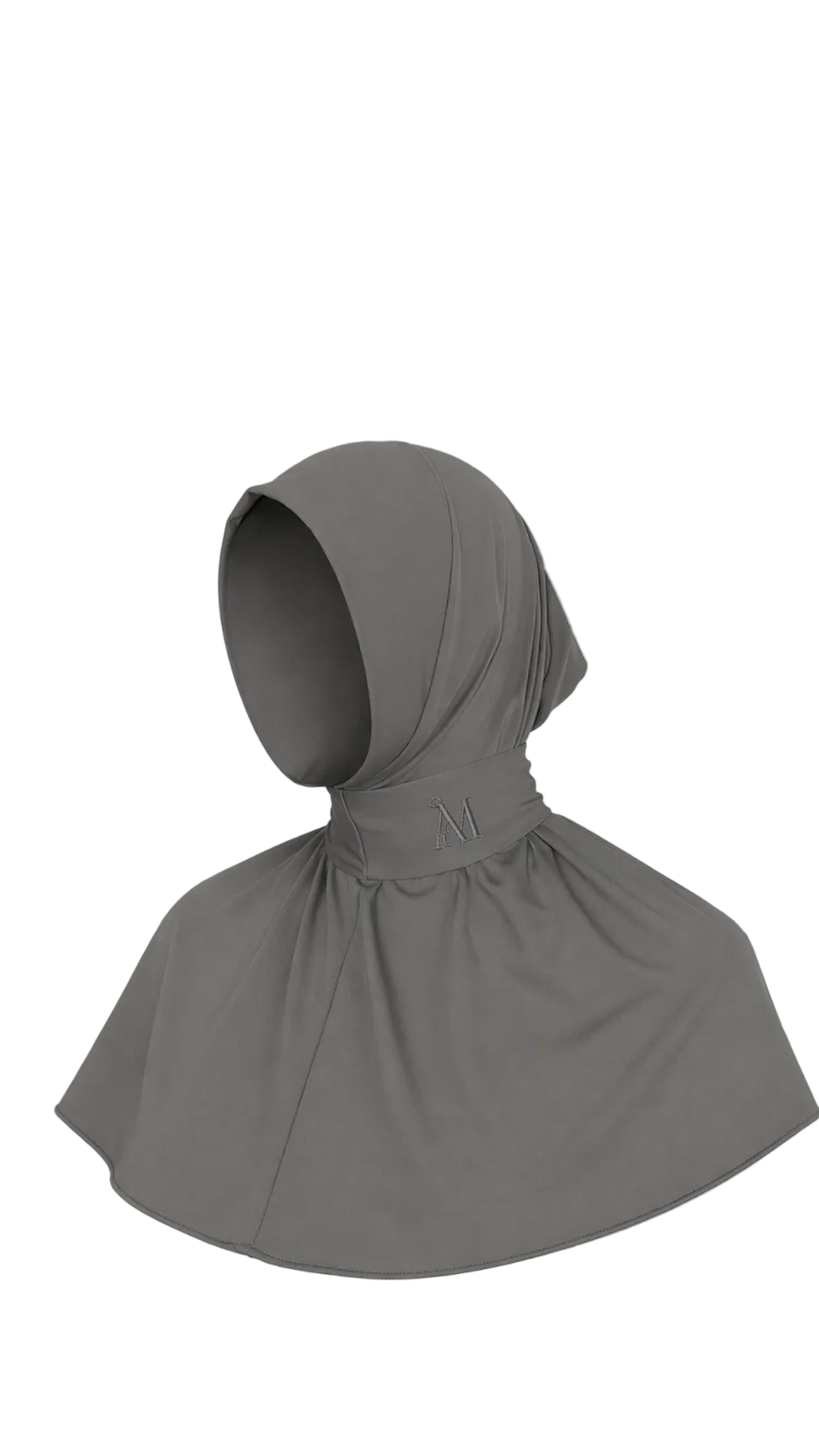 Sofort-Hijab mit 6 Knöpfen – Hellgrau
