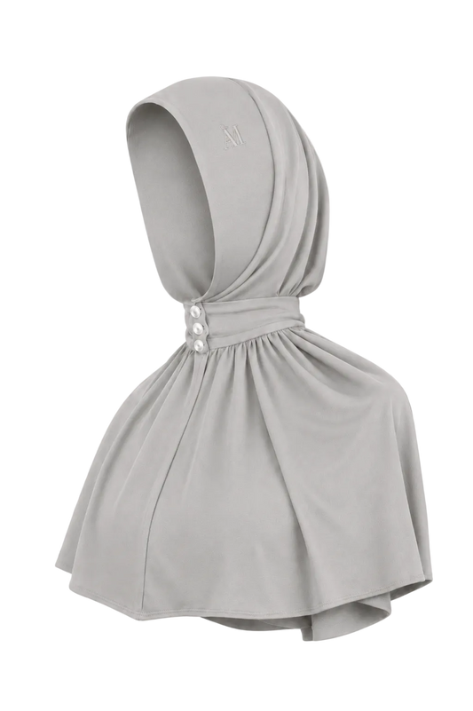 Bamboo Jersey Instant Hijab - Light Grey