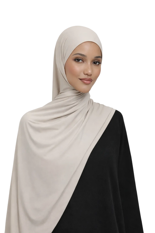 Liquid Jersey Sjaal - Light Clay