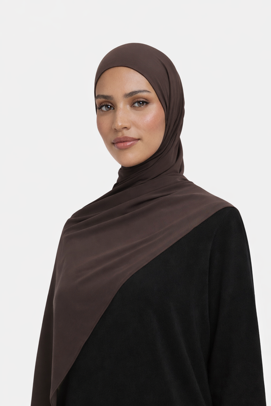 Liquid Jersey Sjaal - Dark Brown
