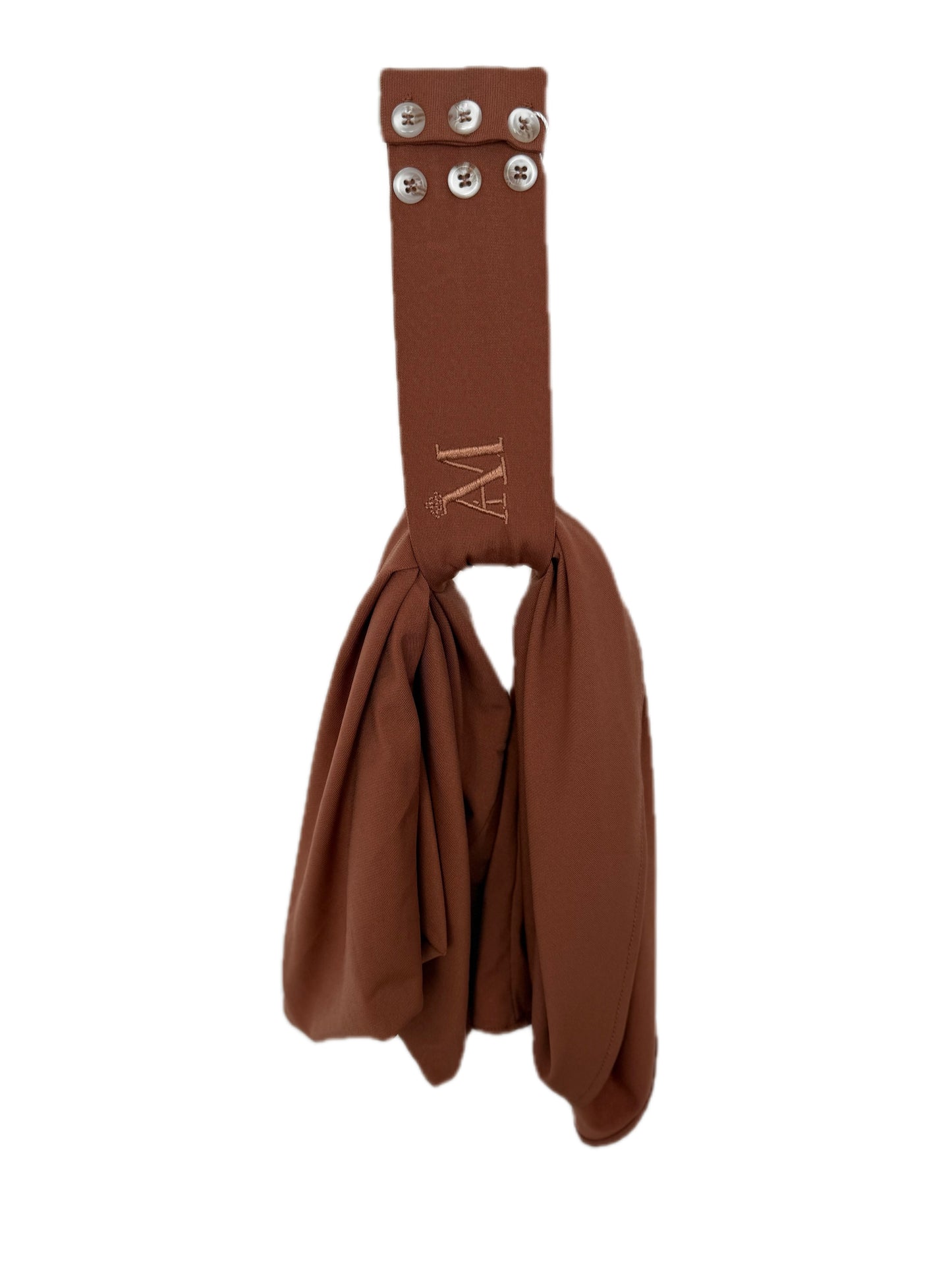 INSTANT HIJAB 6 BUTTONS - BAKED CLAY