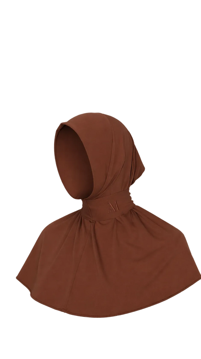 Sofort-Hijab mit 6 Knöpfen – aus gebranntem Ton