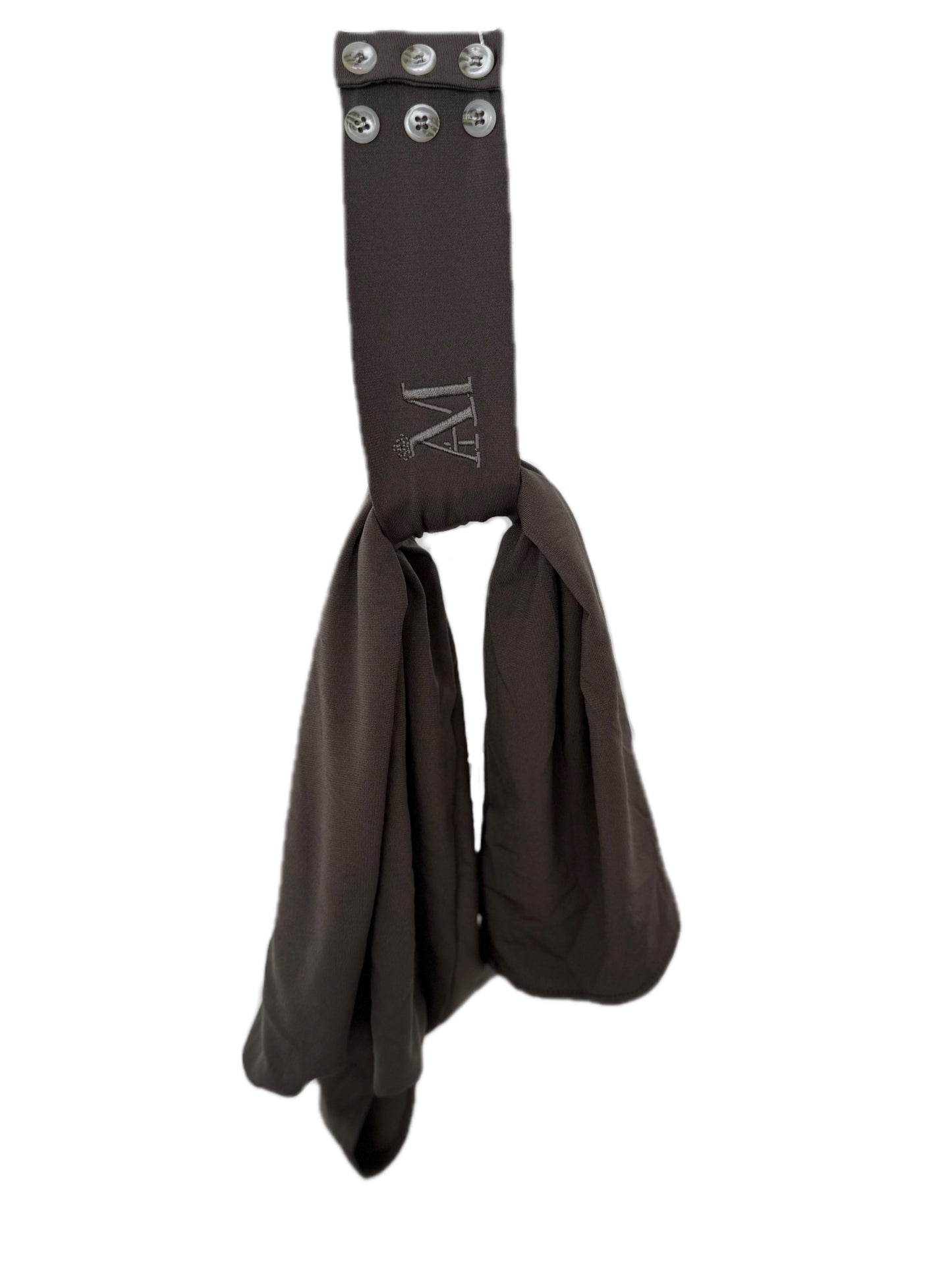 INSTANT HIJAB 6 BUTTONS - DARK GREY