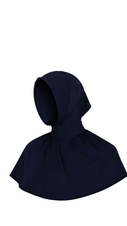 Sofort-Hijab mit 6 Knöpfen – Mitternachtsblau