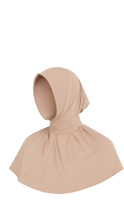INSTANT HIJAB 6 BUTTONS - LIGHT PEACH