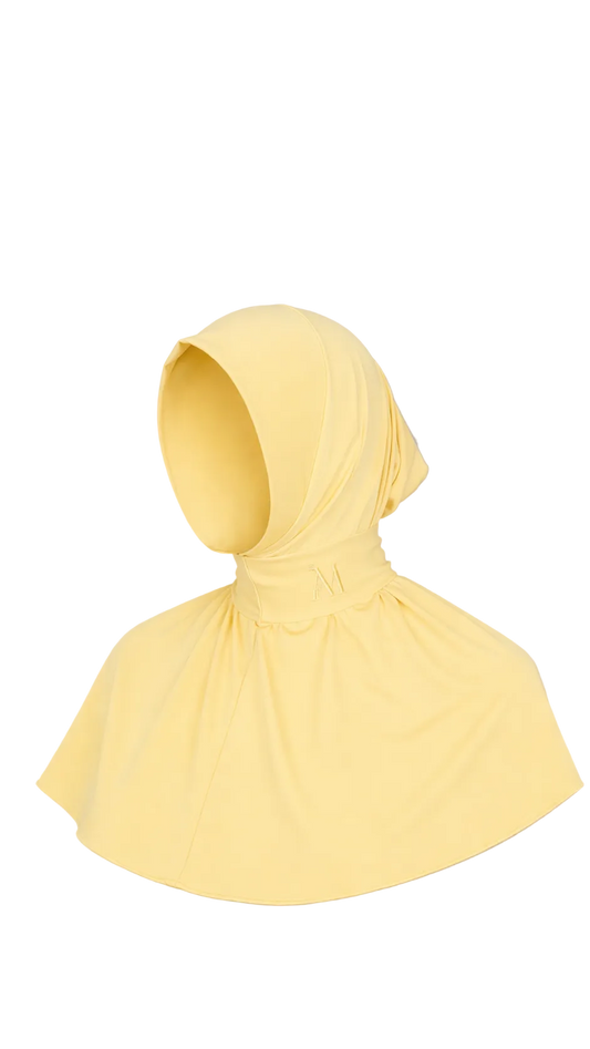 INSTANT HIJAB 6 BUTTONS - BUTTER YELLOW