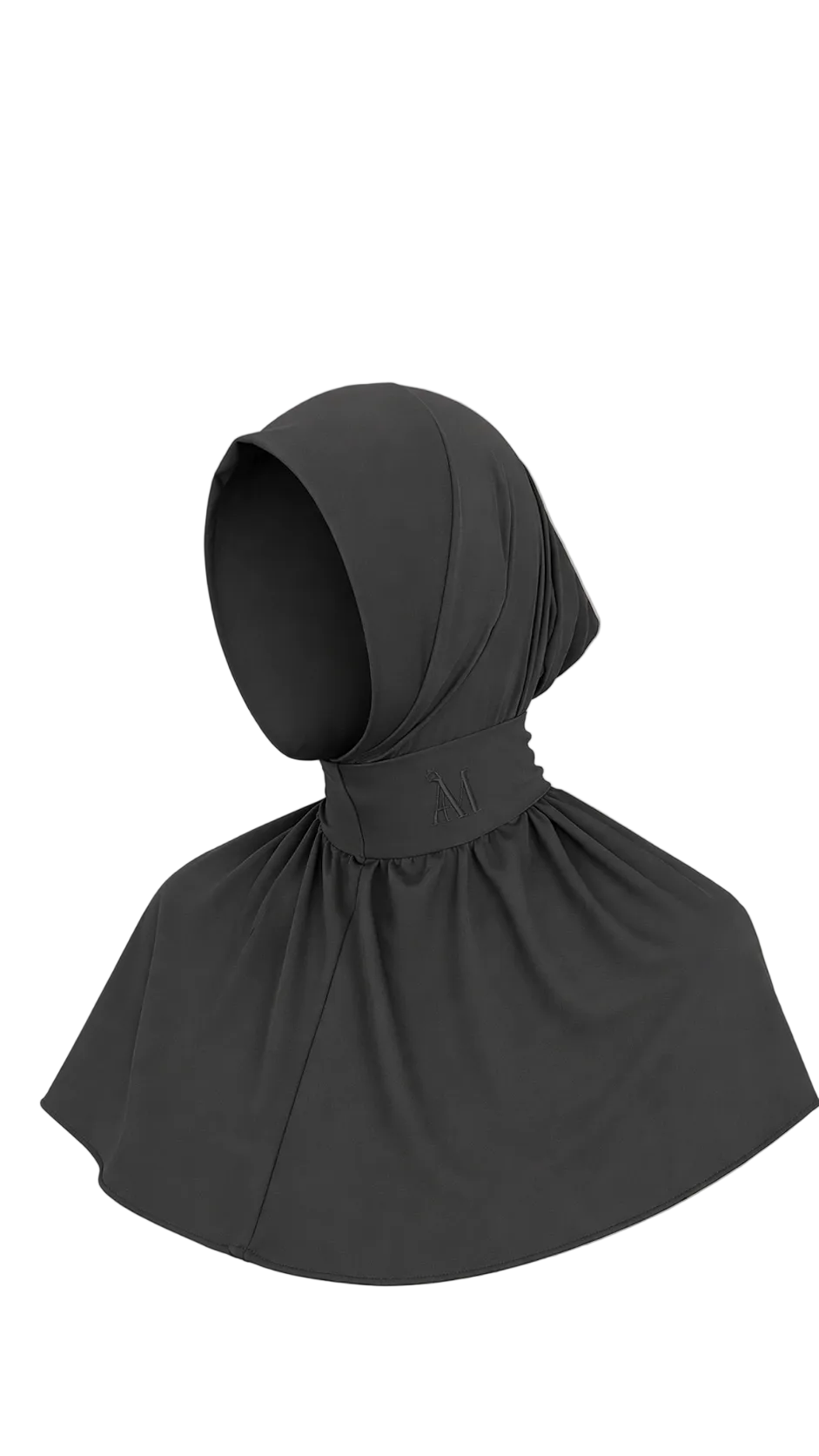 INSTANT HIJAB 6 BUTTONS - ANTHRACITE
