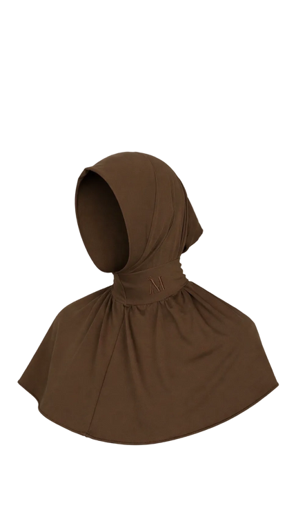 INSTANT HIJAB 6 BUTTONS - CARAMEL