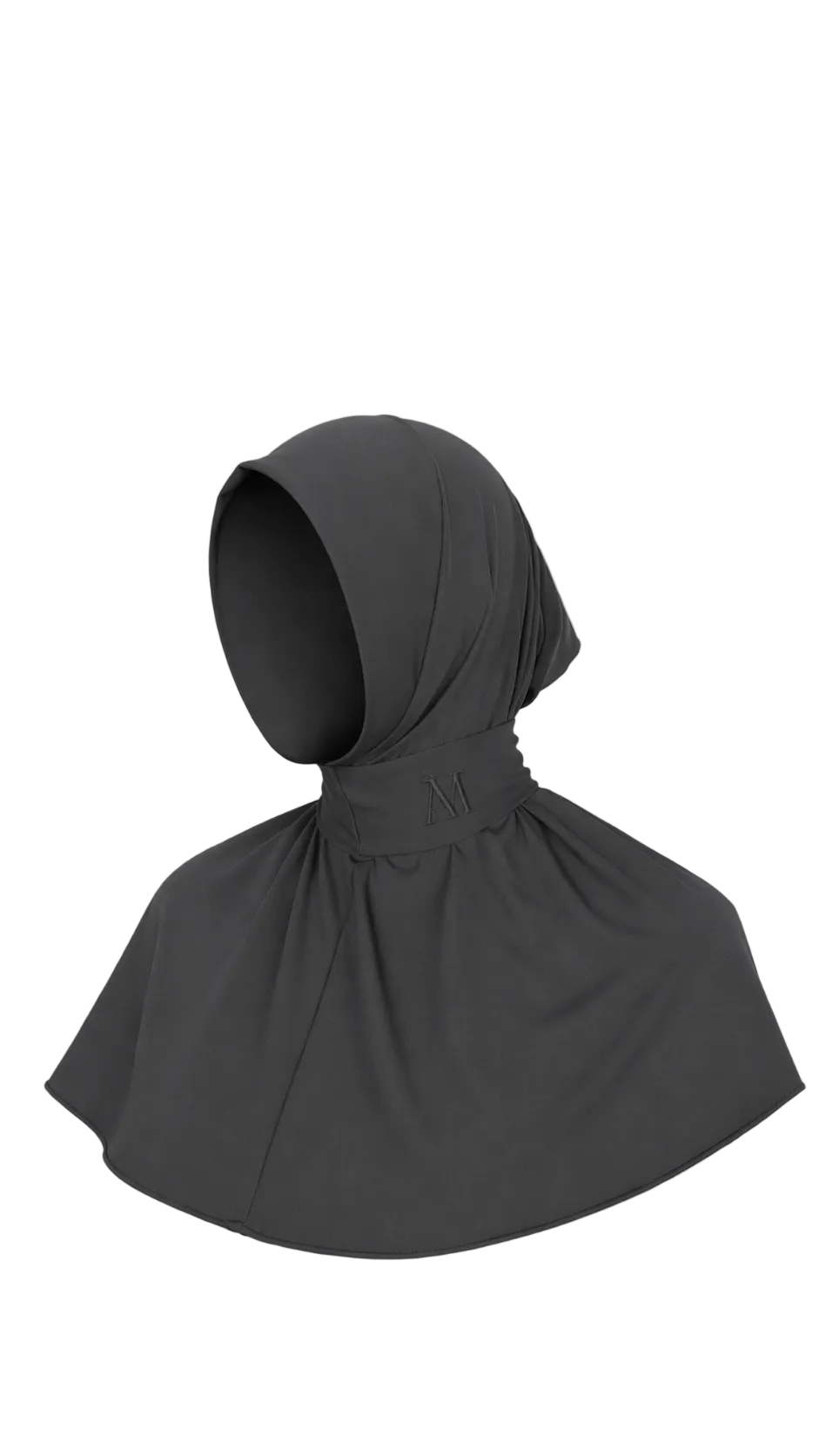 INSTANT HIJAB 6 BUTTONS - DARK GREY