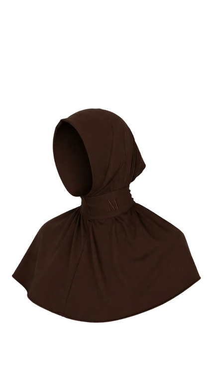 INSTANT HIJAB 6 BUTTONS - ESPRESSO GLOW