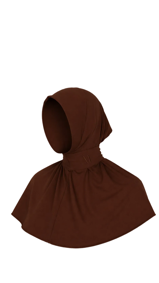 INSTANT HIJAB 6 BUTTONS - MILK CHOCOLATE