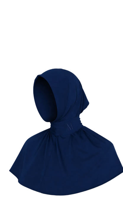 INSTANT HIJAB 6 BUTTONS - NAVY BLUE