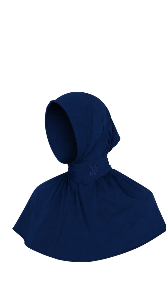 INSTANT HIJAB 6 BUTTONS - NAVY BLUE