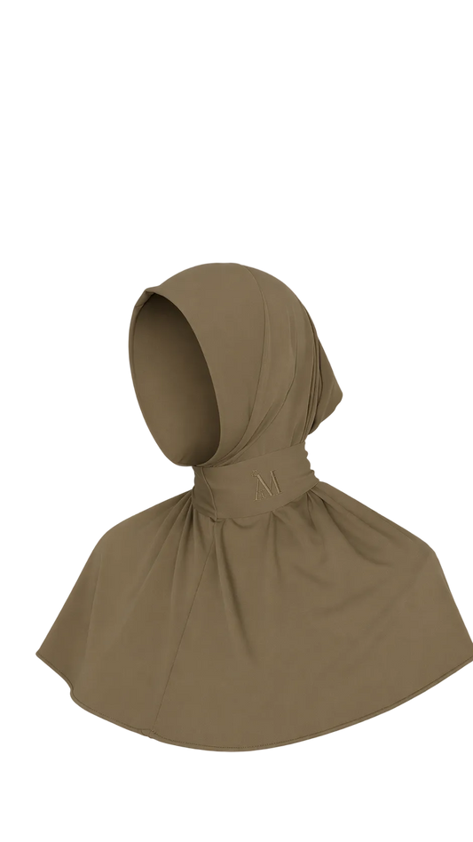 INSTANT HIJAB 6 BUTTONS - TIMELESS TAUPE