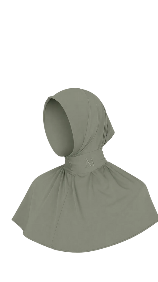 INSTANT HIJAB 6 BUTTONS - SAGE GREEN