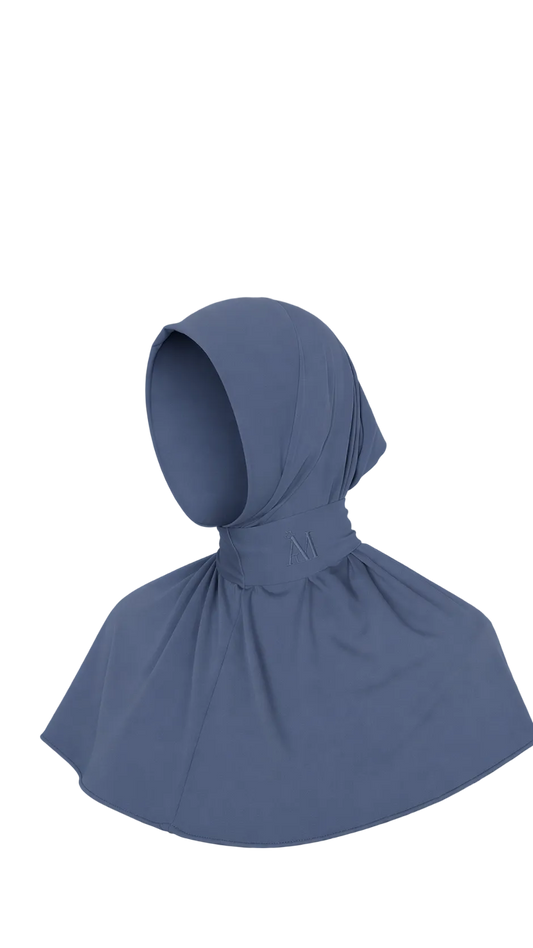 INSTANT HIJAB 6 BUTTONS - PASTEL BLUE
