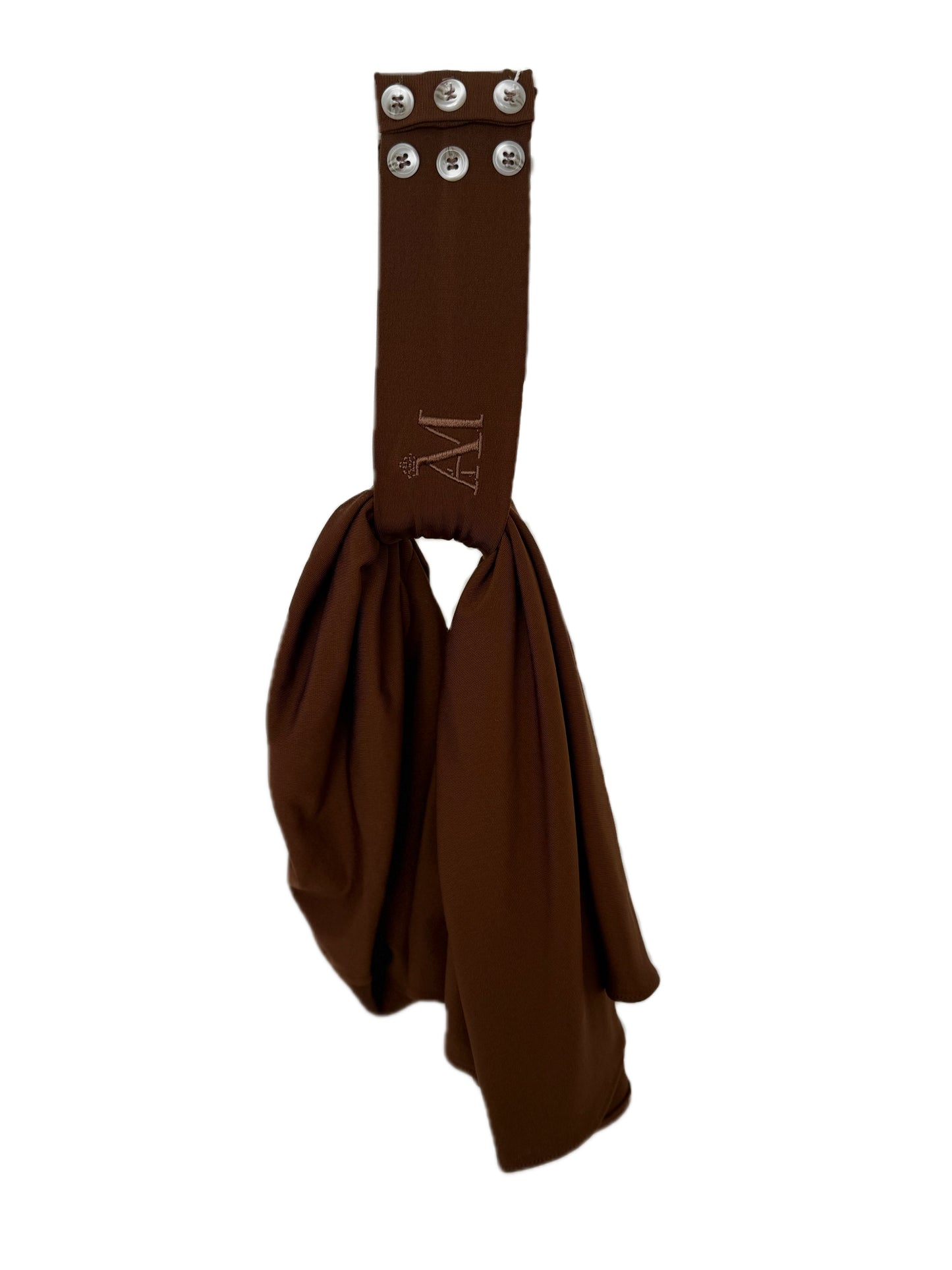 INSTANT HIJAB 6 BUTTONS - MILK CHOCOLATE