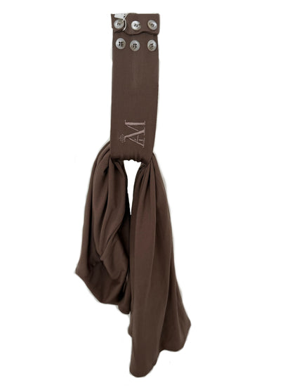 Sofort-Hijab mit 6 Knöpfen – Mokka