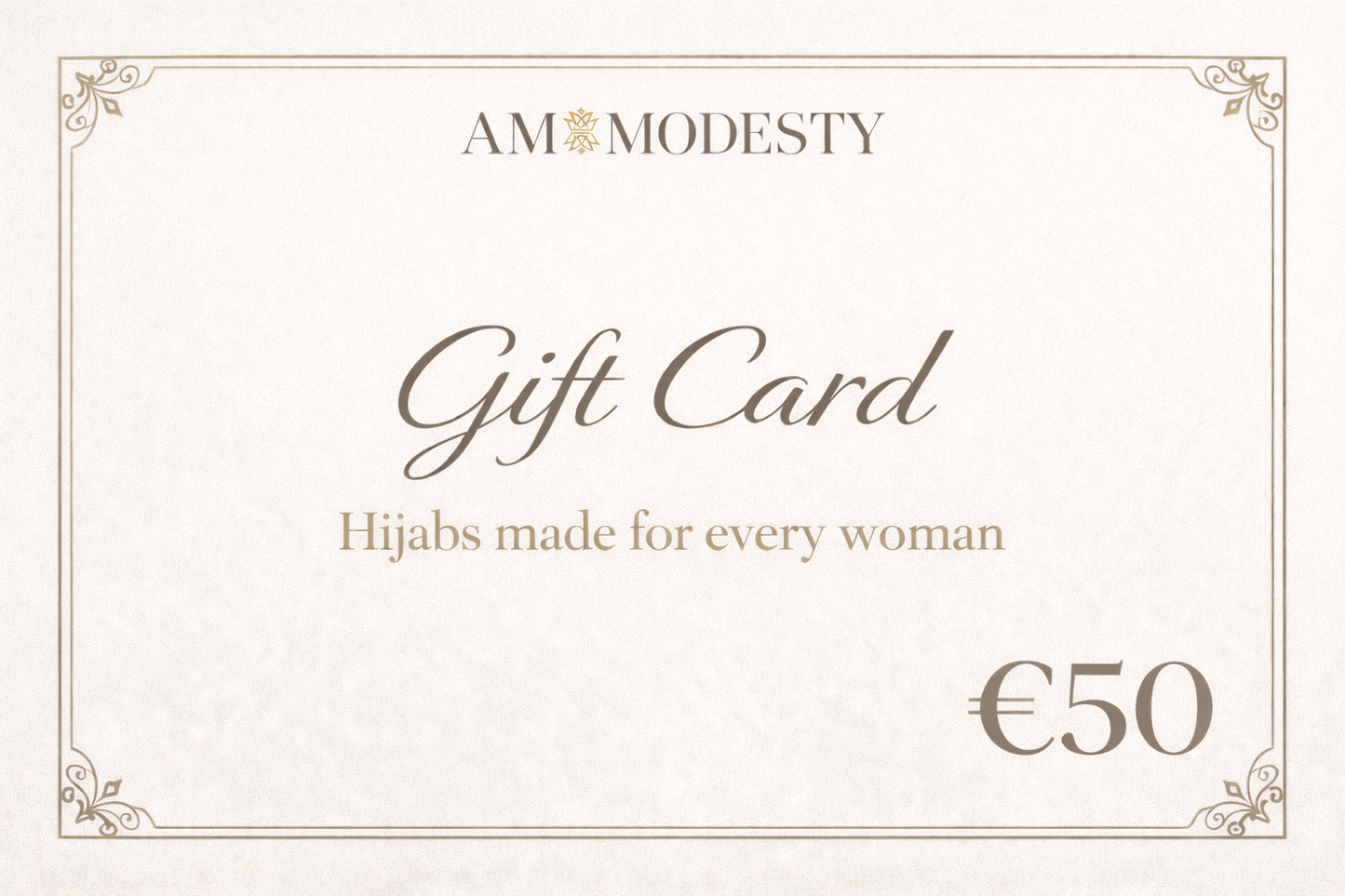 AM Modesty Cadeaubon